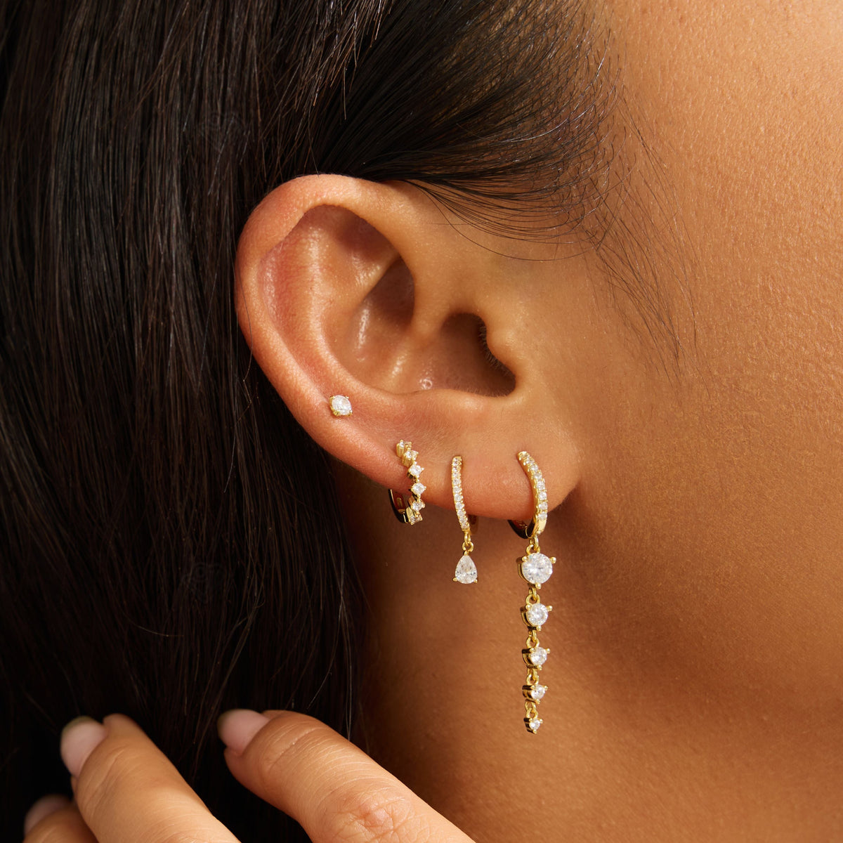 Pear Drop Hoops
