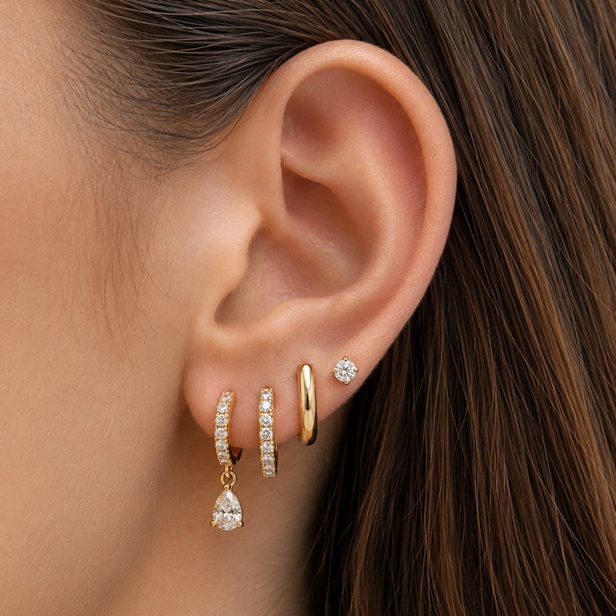 Pear Drop Hoops