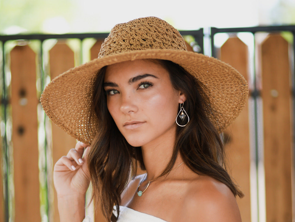 Arrow Hoop Earrings - Crystal Quartz ( As Seen On Jane the Virgin )