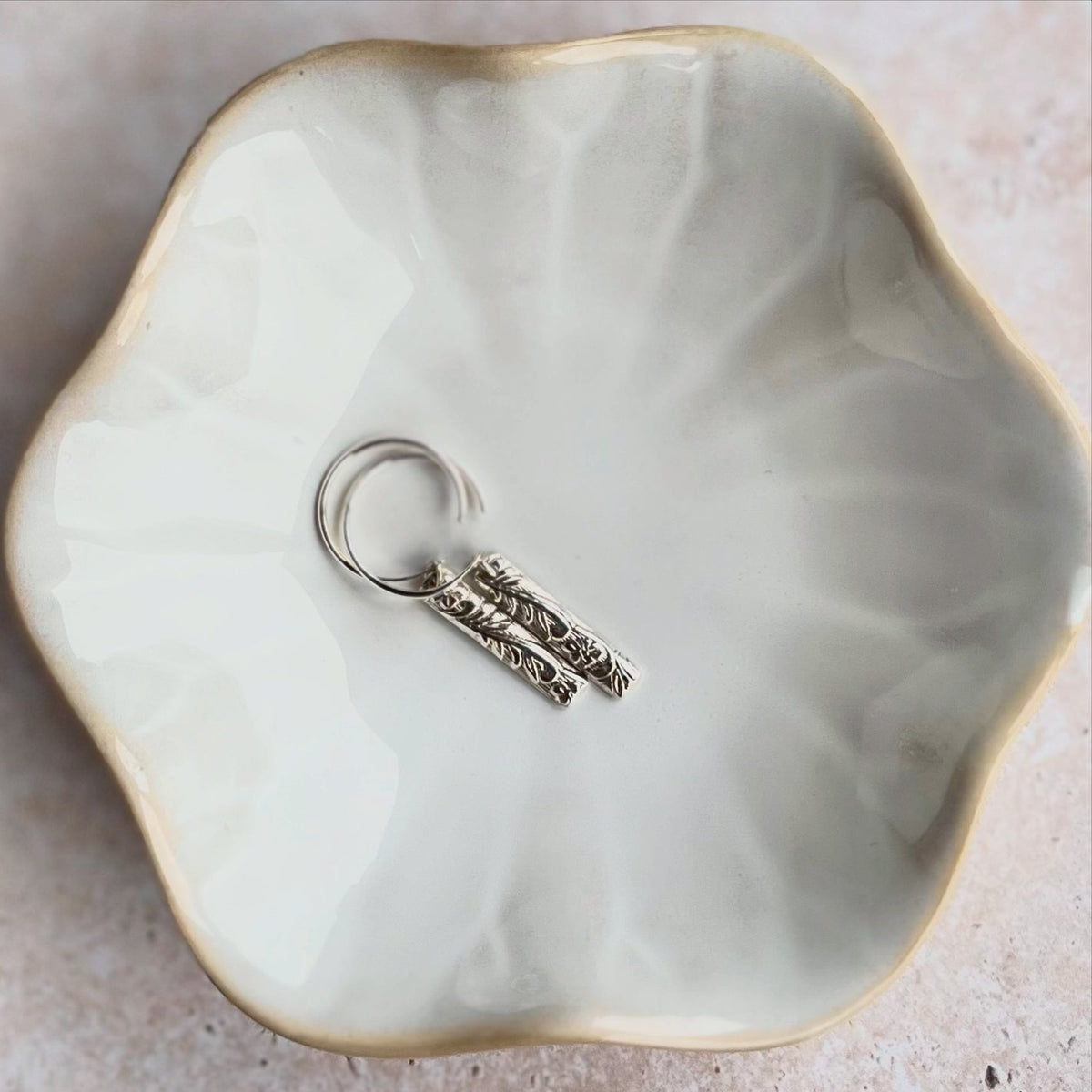Blossom Bar Huggie Hoops