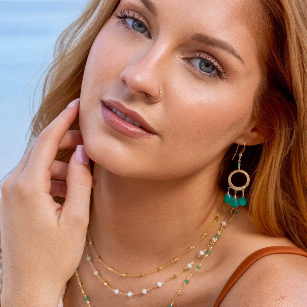 Green Onyx Mini Boho EarringsInspired by dream catchers, these boho minis are ready-to-wear with anything.
- Green Onyx gemstones- 1.5" long- French Hooks- 14k gold plated over .925 Italian finEarringsPARKEN JEWELRYVettedArcGreen Onyx Mini Boho Earrings