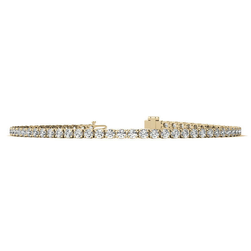 3.50 CTW Lab Grown Diamond Tennis Bracelet in 14kt White/Yellow Gold (G/VS) AGI Certified