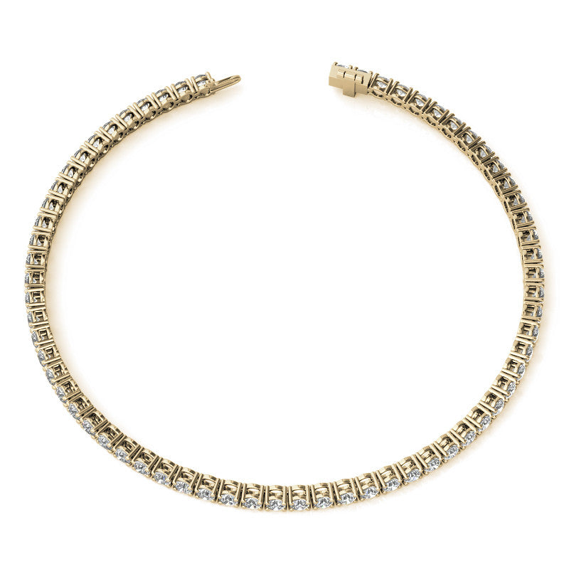 3.50 CTW Lab Grown Diamond Tennis Bracelet in 14kt White/Yellow Gold (G/VS) AGI Certified