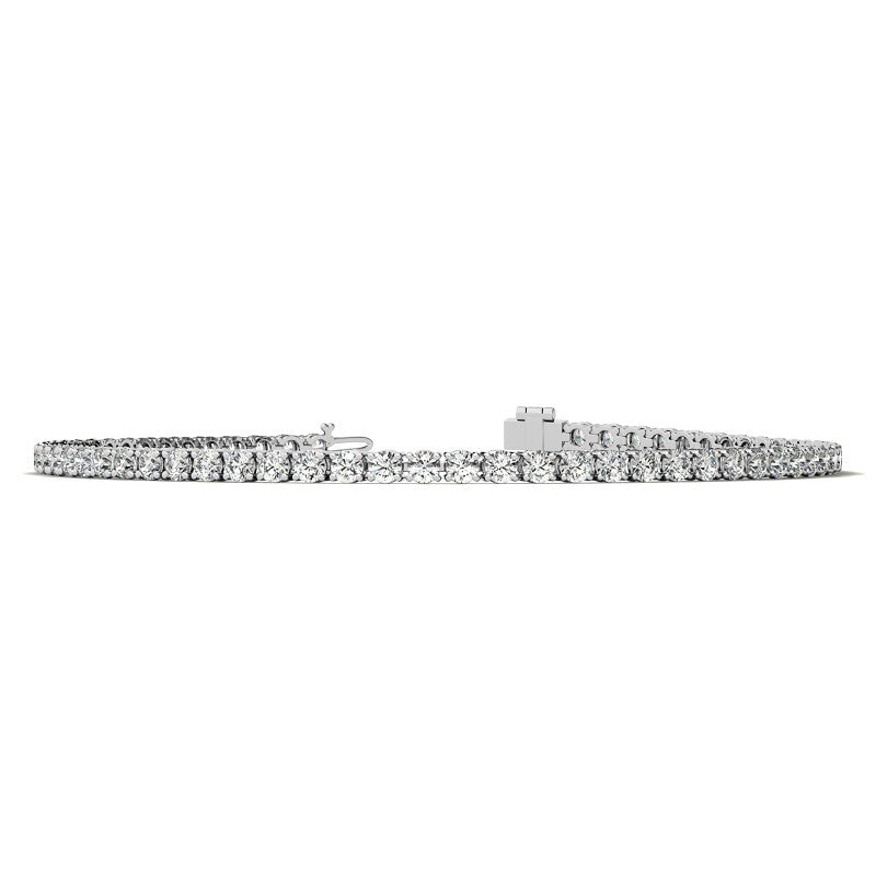 3.50 CTW Lab Grown Diamond Tennis Bracelet in 14kt White/Yellow Gold (G/VS) AGI Certified