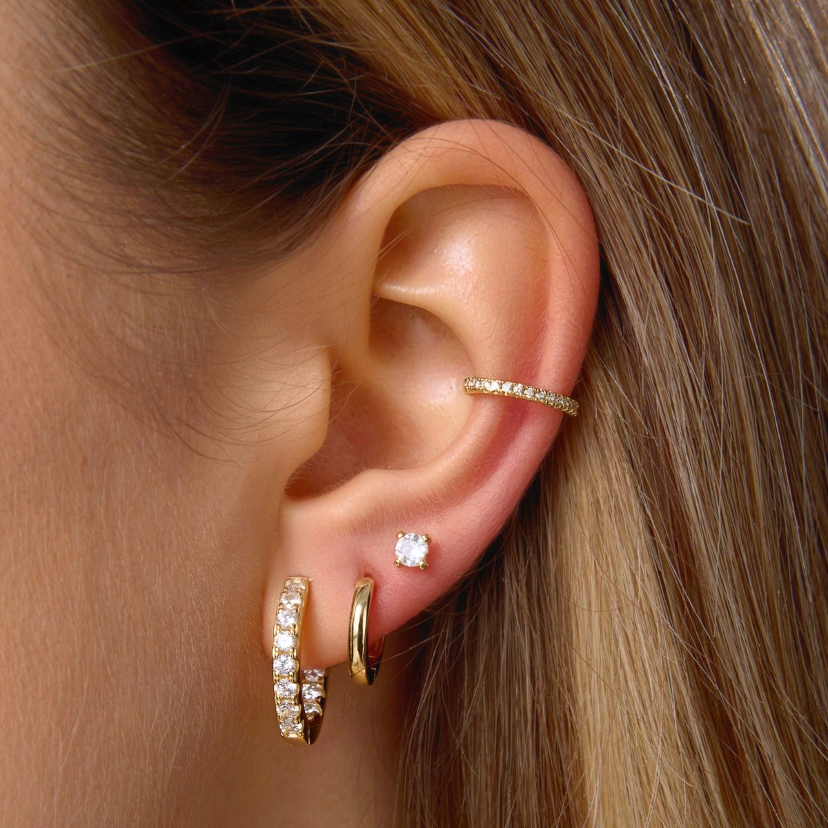 Large Diamond Hoops