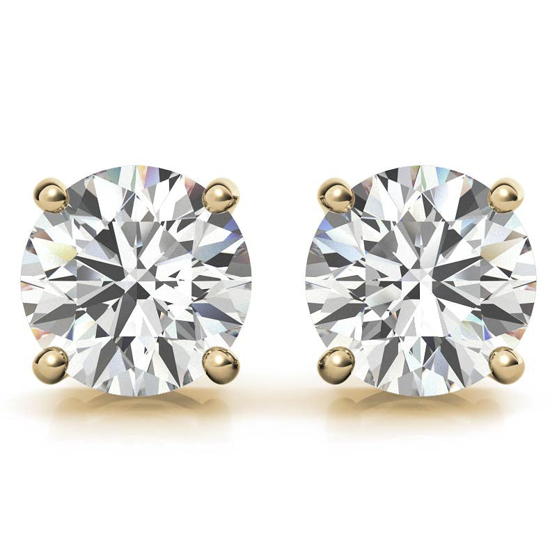 0.50 CTW AGI Certified Lab Grown Diamond (G-VS) Stud Earrings in Choice Of 14K White or Yellow Gold