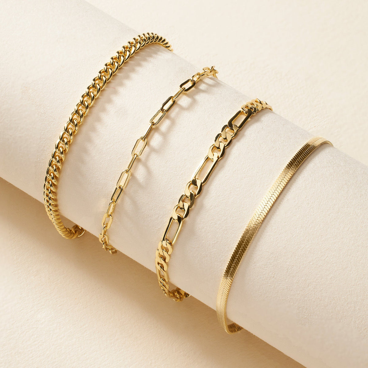 Gold Filled Herringbone Bracelet