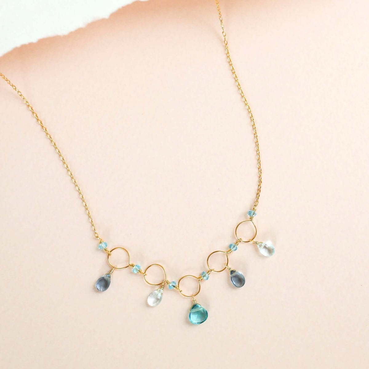 Rainbow Gemstone Mini Sparkler Necklace - GoldDelicate, handmade gemstone chain.
- Garnet, Citrine, Amethyst, Peridot Quartz and Champagne Quartz gemstones- 16 - 18" long with 2" extender- Spring ring clasp- 14kNecklacesPARKEN JEWELRYVettedArcRainbow Gemstone