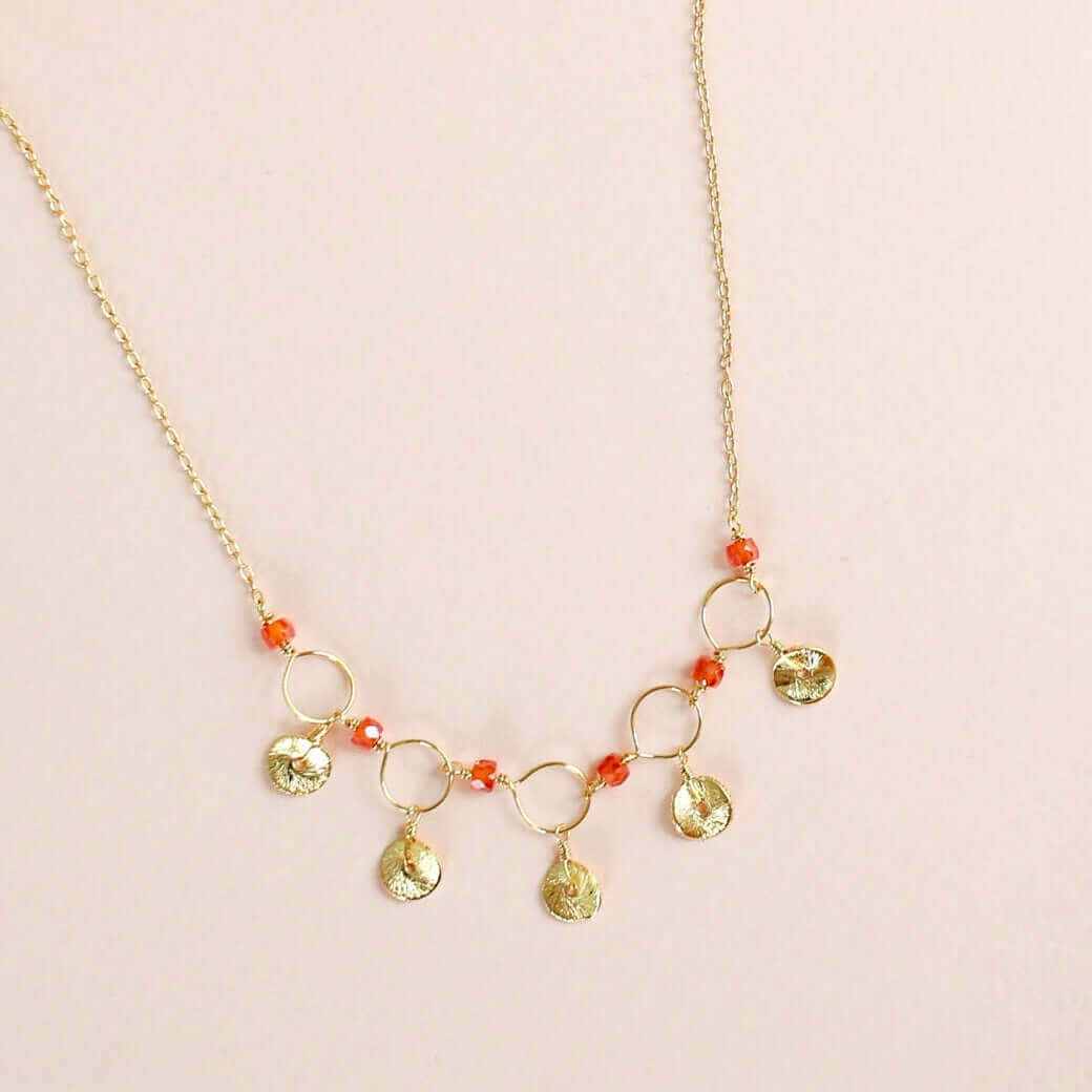 Orange Chalcedony Mini Chain Loop NecklaceDelicate, handmade gemstone chain.
- Orange Chalcedony gemstones- 16 - 18" long with 2" extender- Spring ring clasp- 14k gold plated fine Italian sterling silver- GiNecklacesPARKEN JEWELRYVettedArcOrange Chalcedony Mini Chain Loop Necklace