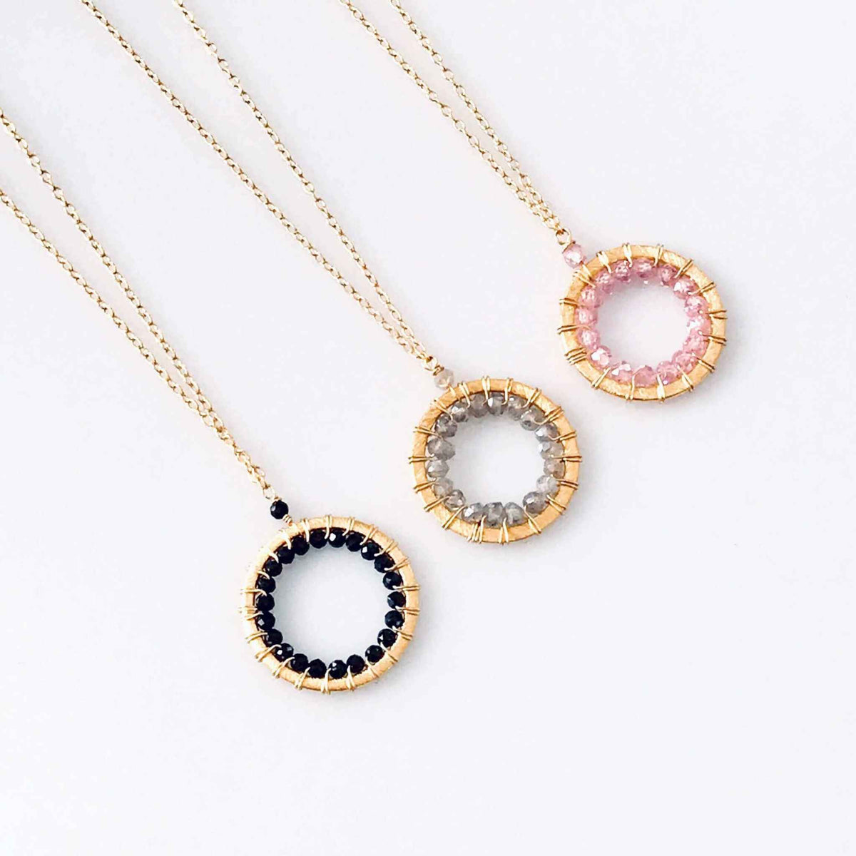 Rose Quartz Halo Mini Gold PendantThe Halo collection was our very first one. Intended to symbolize the intricate, universal energy woven within us all. This beautiful necklace is ultra lightweight aNecklacesPARKEN JEWELRYVettedArcRose Quartz Halo