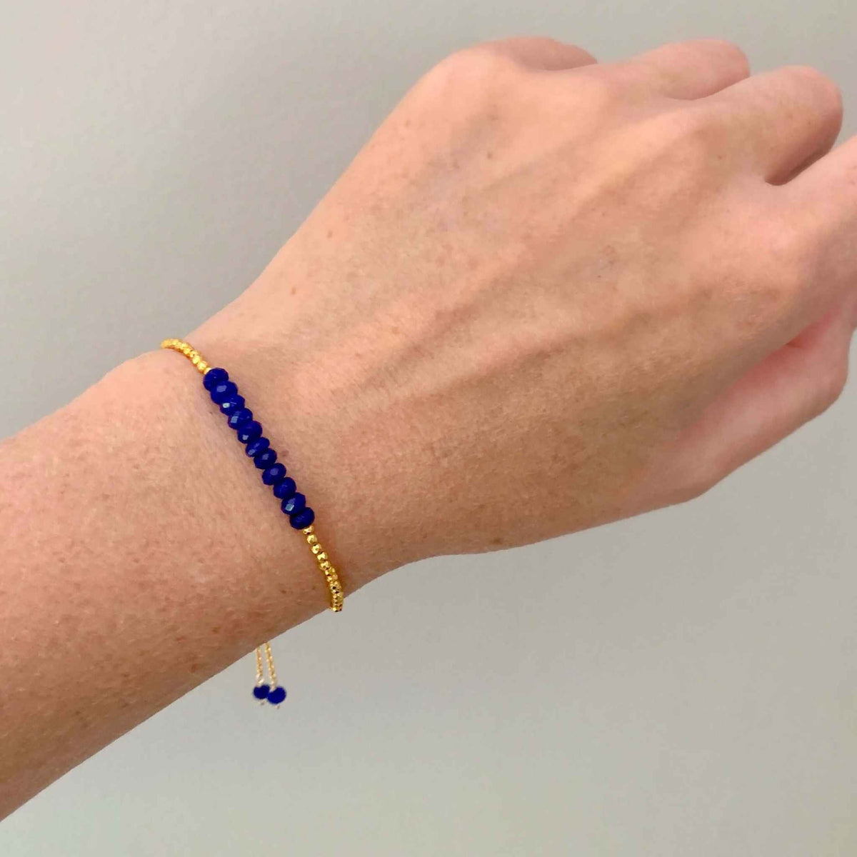 Lapis Lazuli Adjustable Stacking BraceletOur super simple bracelets are the ultimate arm candy and completely adjustable to fit anyone. Gorgeous alone or stacked. We&