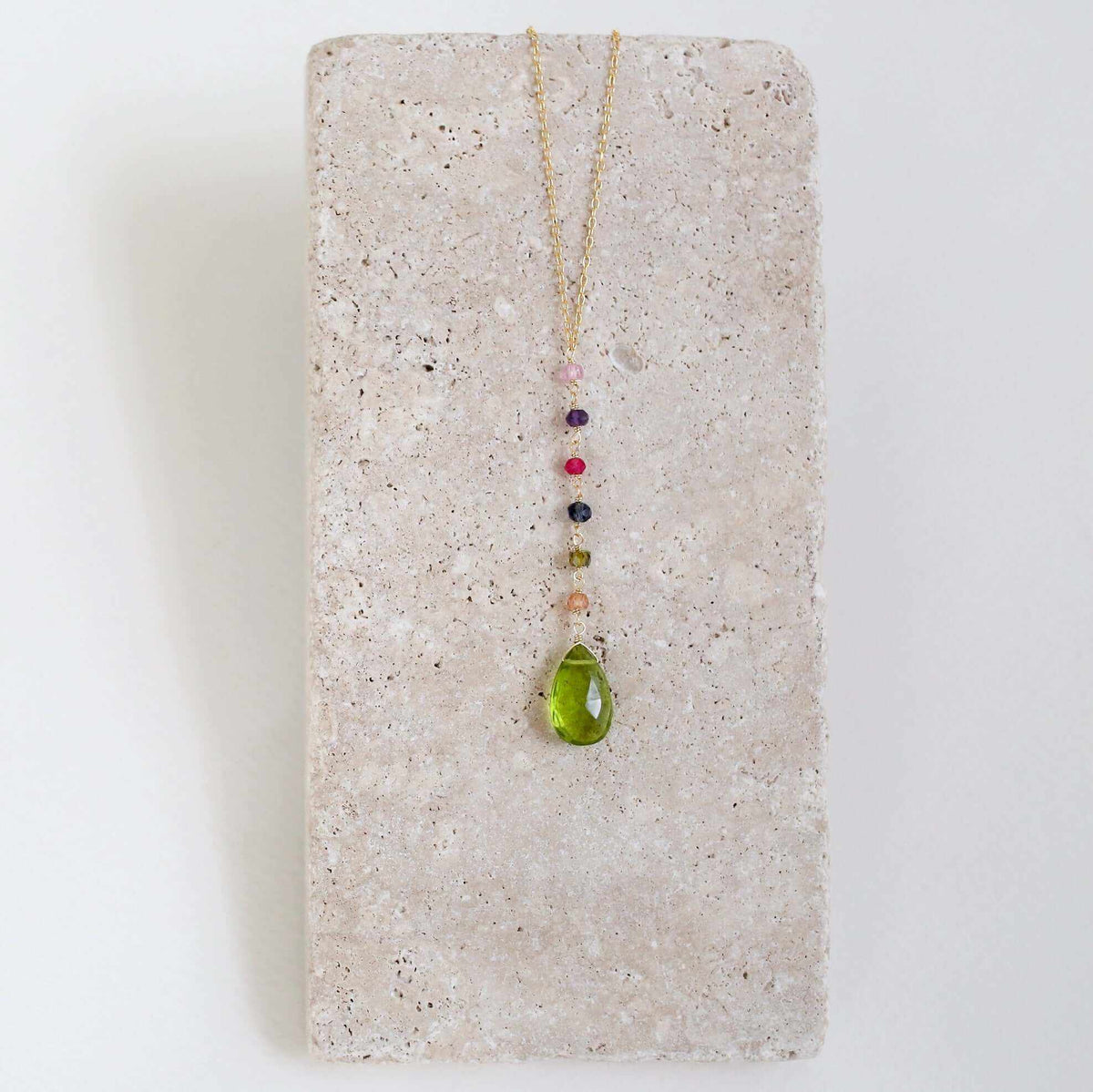 Peridot Green Quartz Yoga Pendant Necklace - GoldYoga pendants are designed for total simplicity.
- Peridot Quartz gemstones paired with multi color accent stones- 18-20" long with a 2" extender chain- Y pendant drNecklacesPARKEN JEWELRYVettedArcPeridot Green Quartz