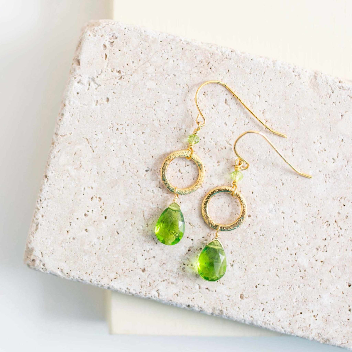 Peridot Green Quartz Gold Drop EarringsPretty and simple, these gorgeous bright green gems will be your go-to earrings. Expertly crafted with dazzling Peridot Green Quartz gemstones, these earrings featurEarringsPARKEN JEWELRYVettedArcPeridot Green Quartz