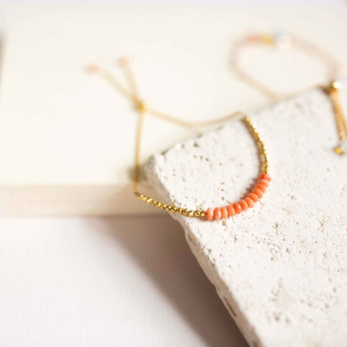 Pink Coral Adjustable Stacking BraceletOur super simple bracelets are the ultimate arm candy and completely adjustable to fit anyone. Gorgeous alone or stacked. We&