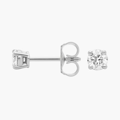 Classic Lab Diamond Stud Earrings (1/4 ct. tw.) – VS+ Clarity - 14k White or Yellow Gold Over Sterling Silver