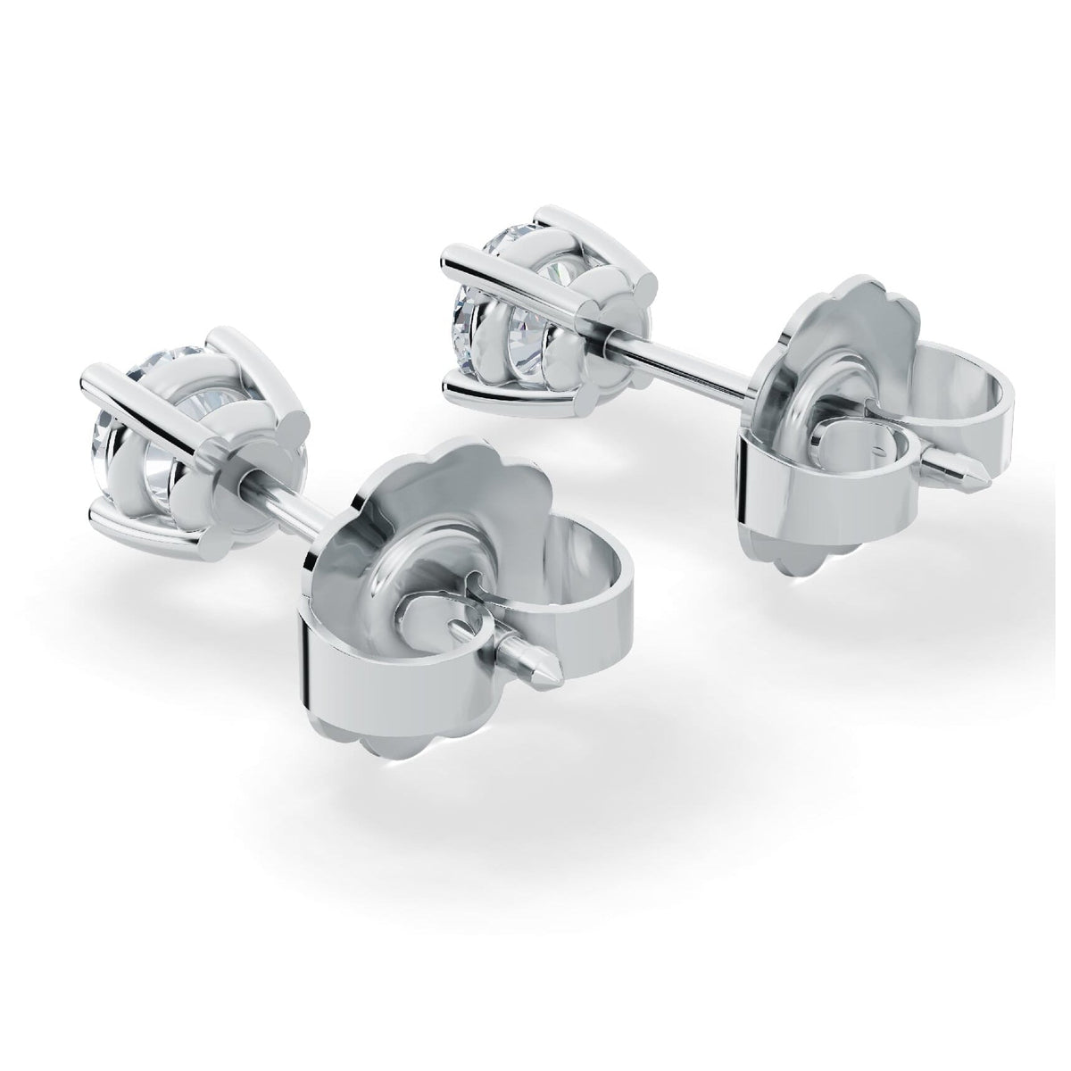 Classic Lab Diamond Stud Earrings (1/4 ct. tw.) – VS+ Clarity - 14k White or Yellow Gold Over Sterling Silver