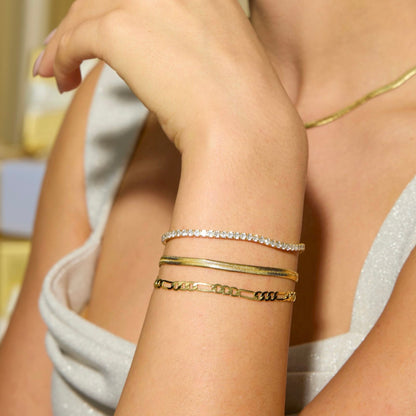 Gold Filled Herringbone Bracelet
