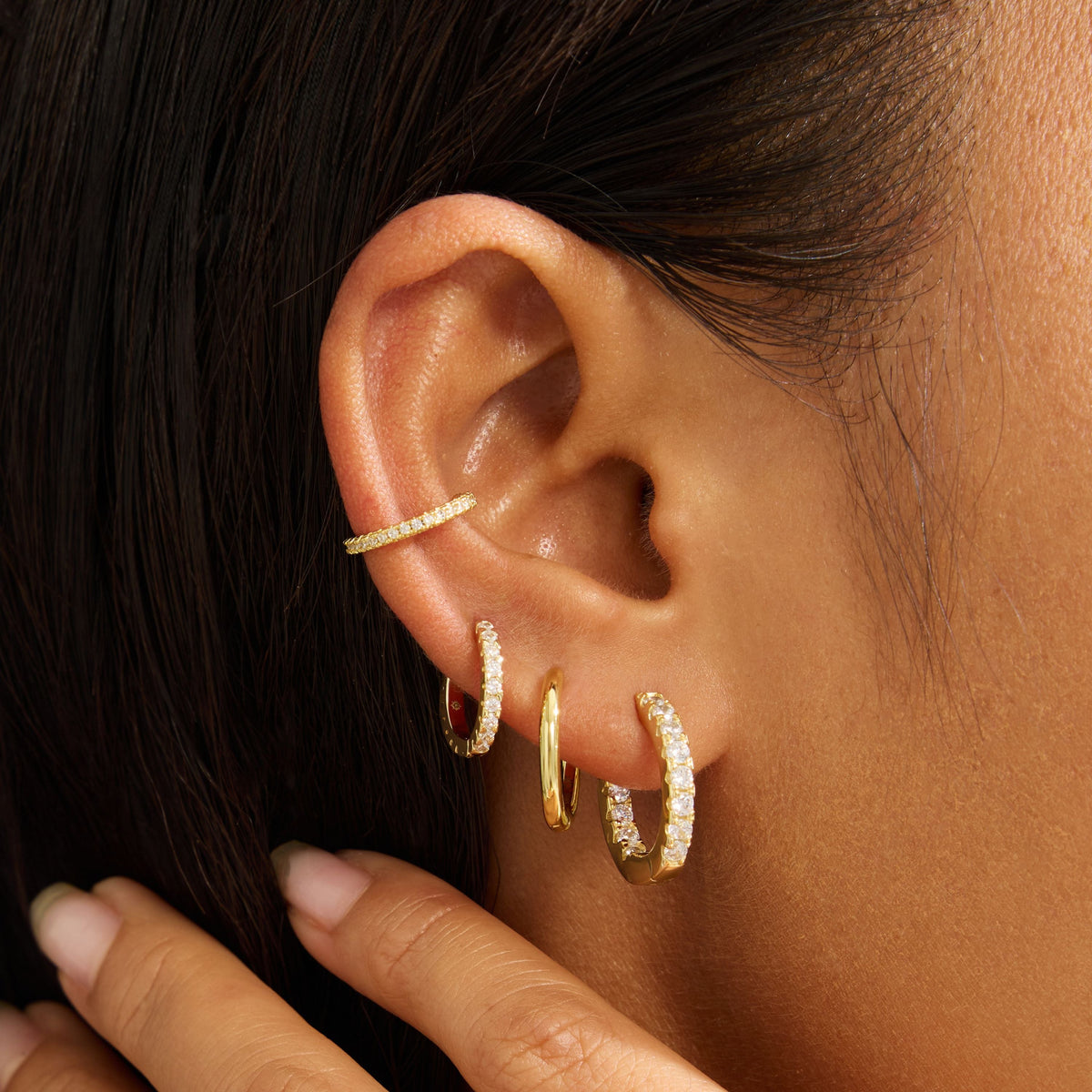 Large Diamond Hoops