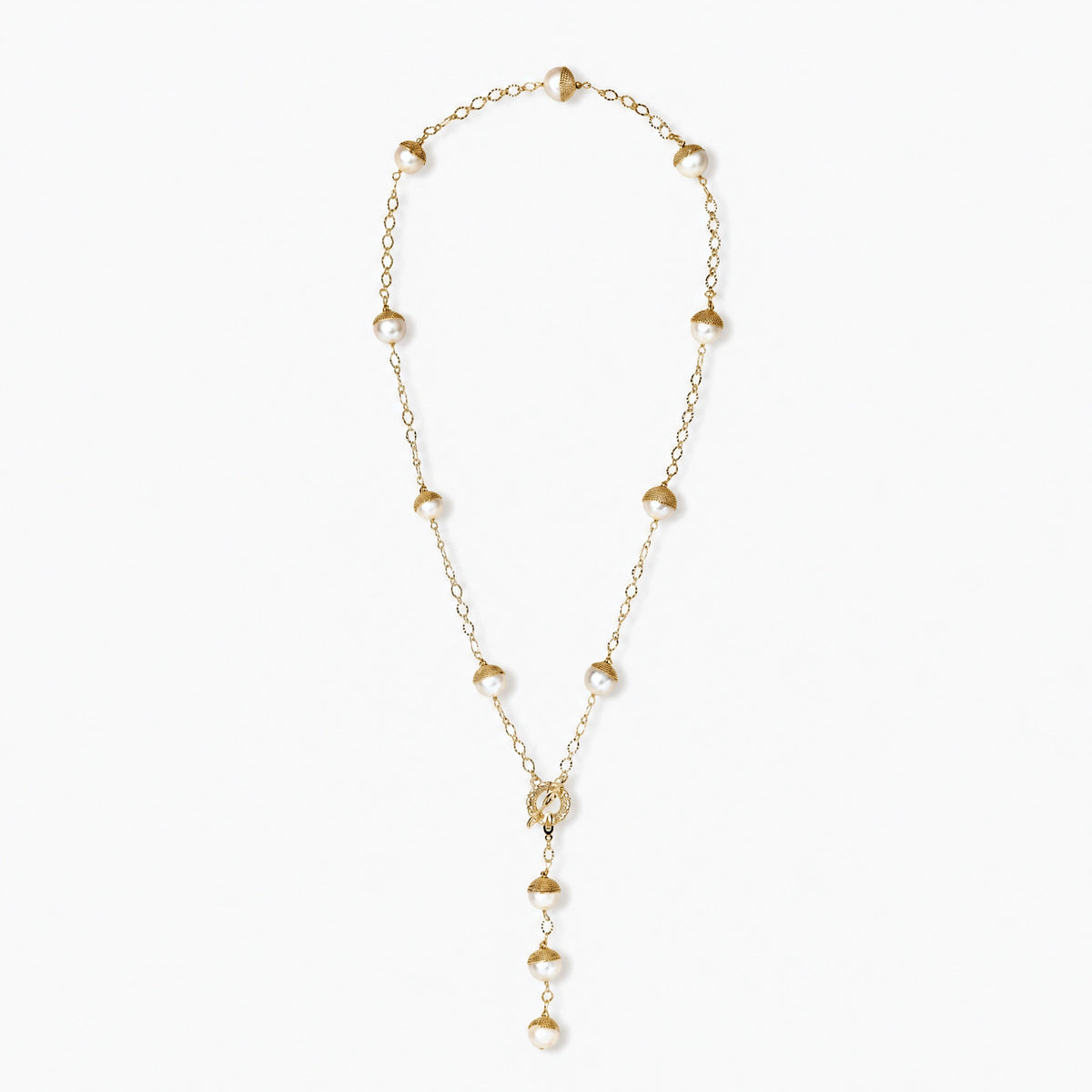 Baroque Pearl Station Necklace by VettedArc