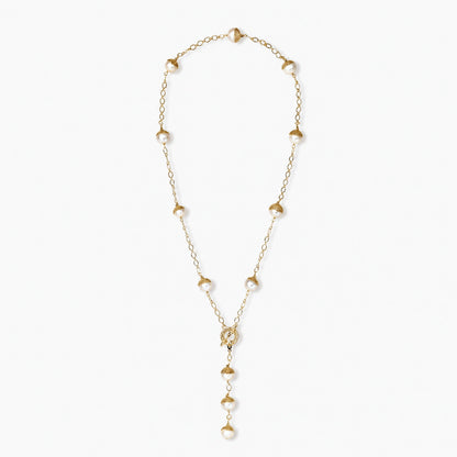 Baroque Pearl Station Necklace by VettedArc