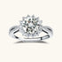 Stellar Halo Moissanite Ring, front view