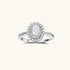 Double Halo Promise Moissanite Ring, front view