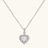 Heart of Light Moissanite Necklace, front view