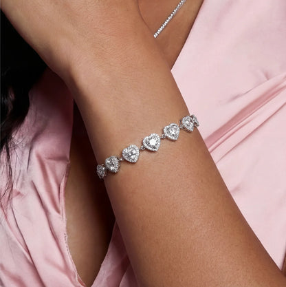 Hearts Moissanite Bracelet by VettedArc