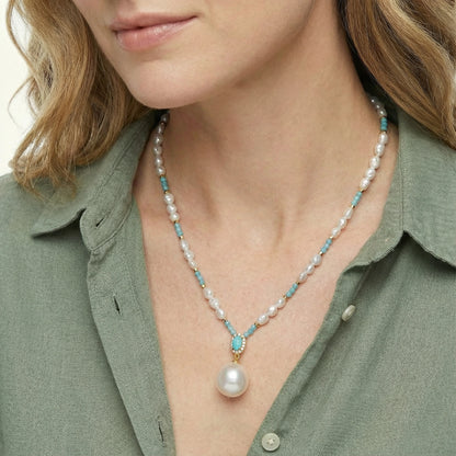 Aqua Bloom Necklace by VettedArc