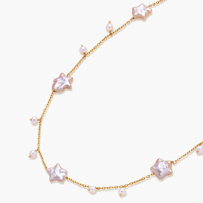 Celestial Pearl Stars Necklace - VettedArc