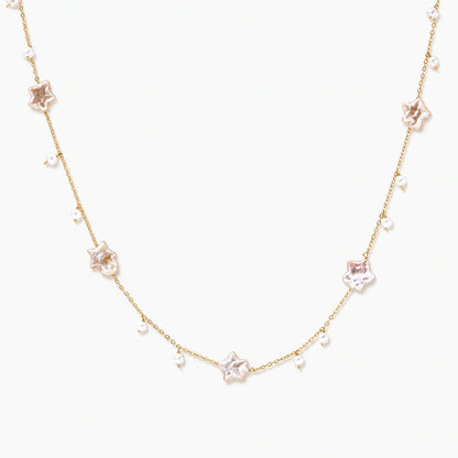 Celestial Pearl Stars Necklace - VettedArc