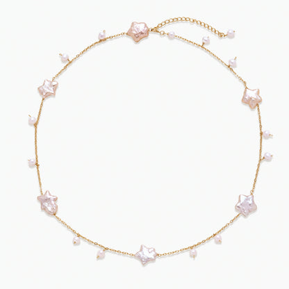 Celestial Pearl Stars Necklace - VettedArc