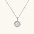 Halo Pearl Statement Necklace, front view