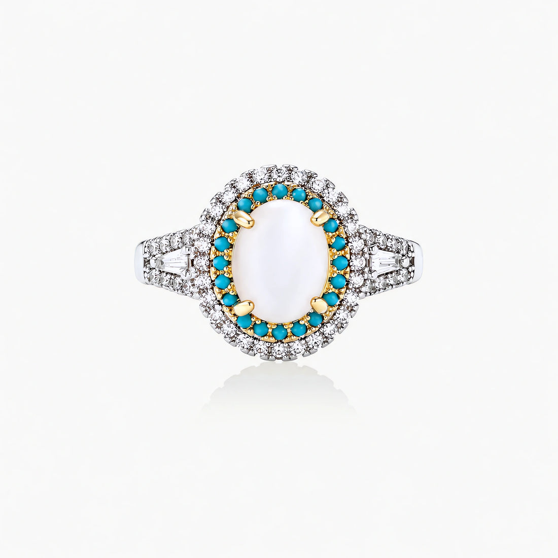 Sea Mist Halo Ring - VettedArc