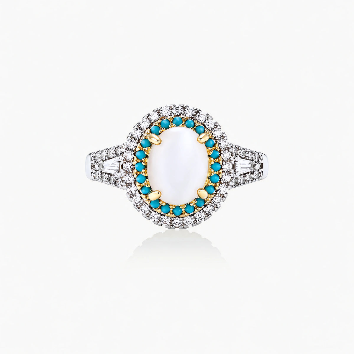 Sea Mist Halo Ring - VettedArc