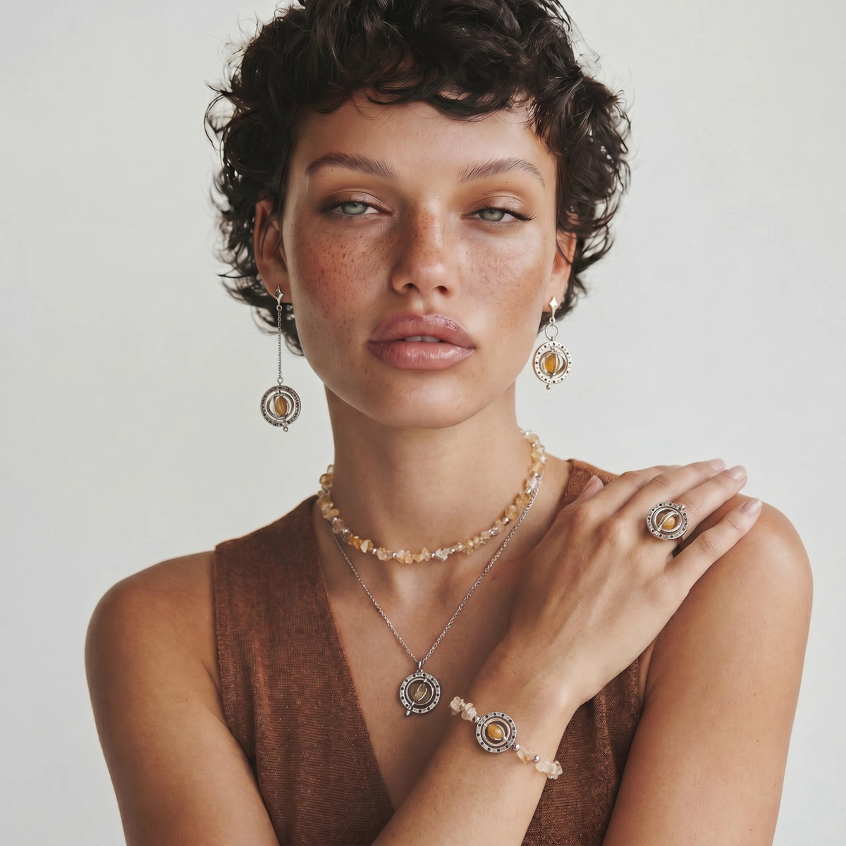Earthbound Layered Necklace by VettedArc