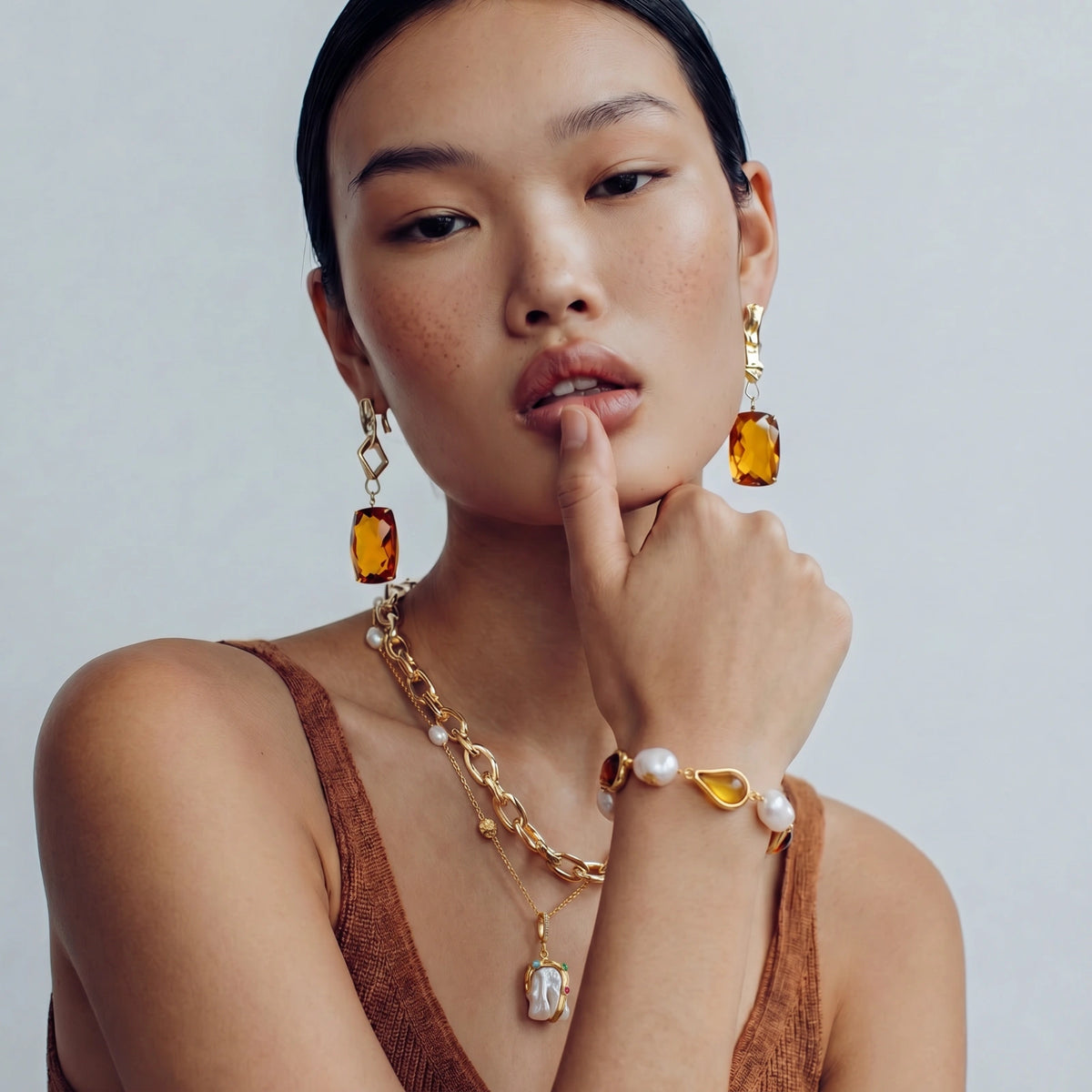 Honey Drop Pearl Bracelet by VettedArc