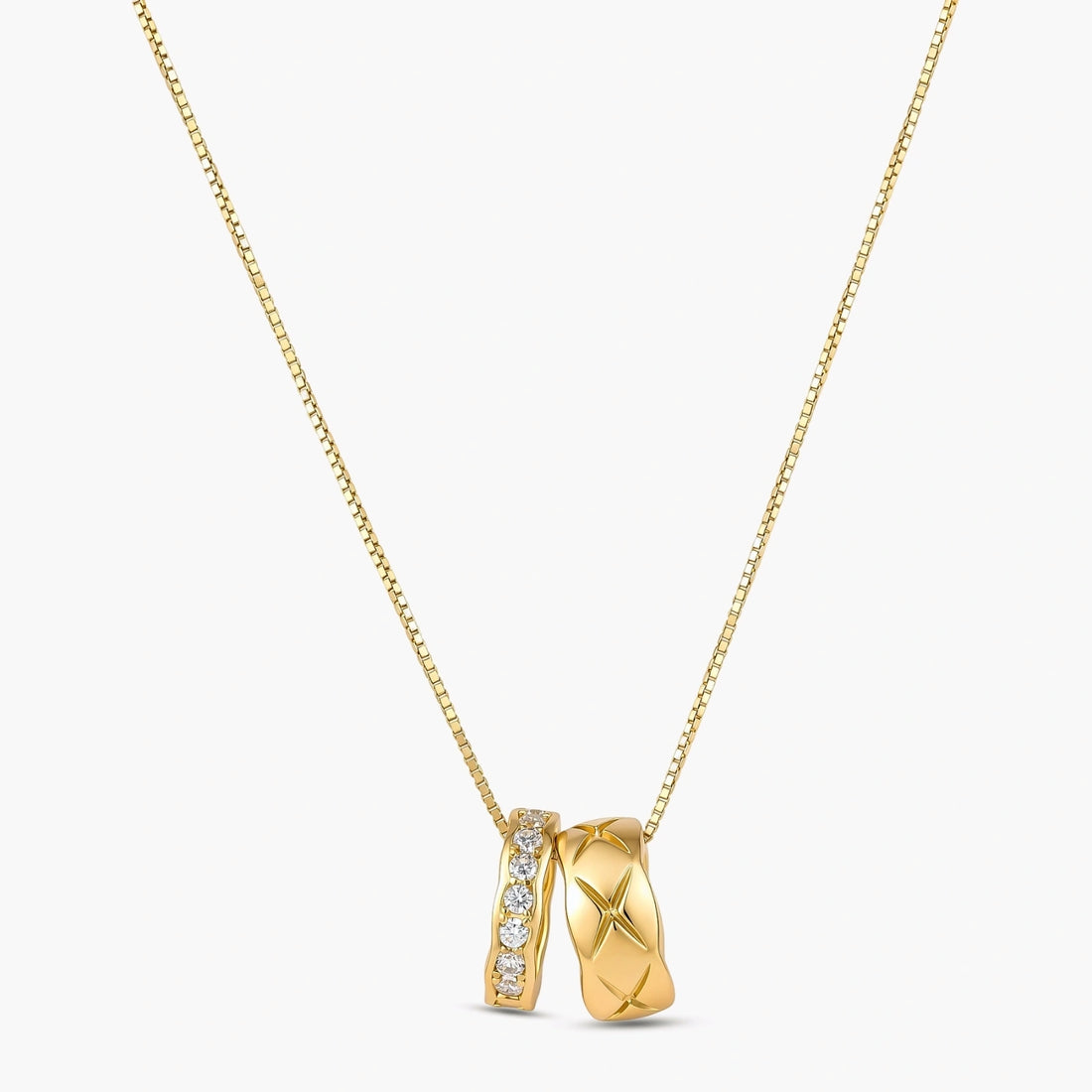 Twin Ring Necklace by VettedArc