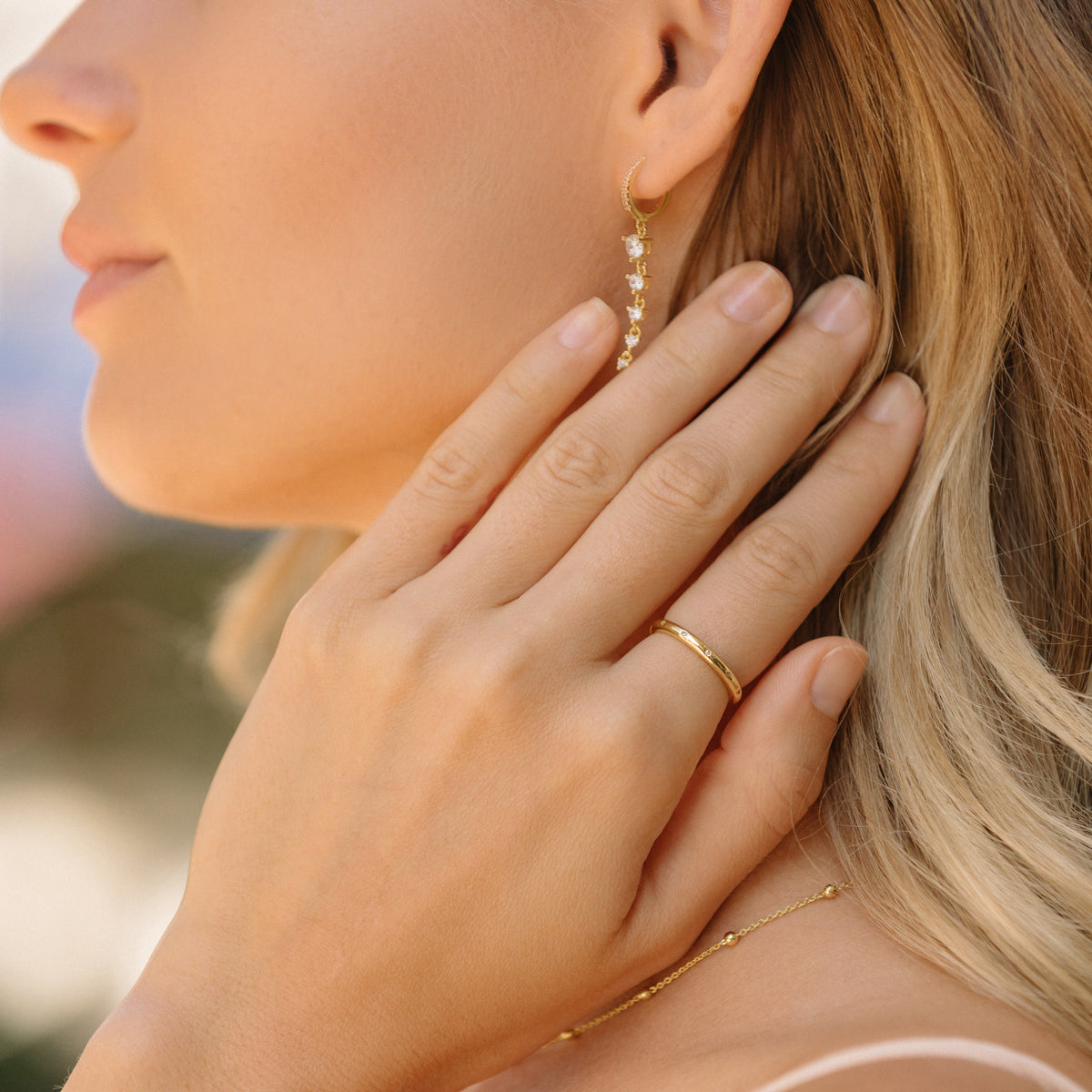 Gold Filled Gypsy-Set Diamond Band