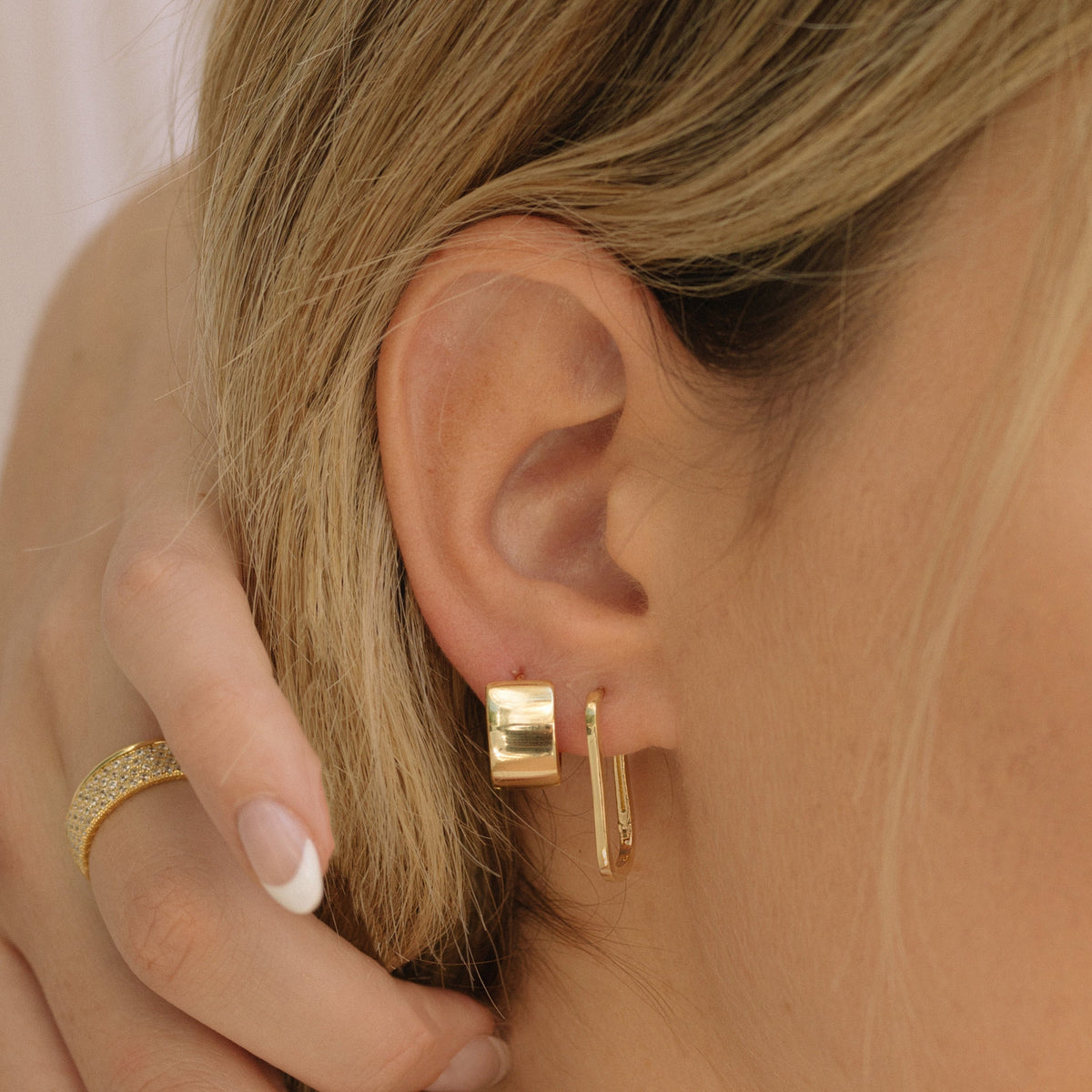 Gold Filled Oval Hoops