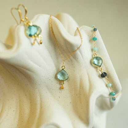 Aquamarine Ballet BraceletFeaturing a heart-shaped aquamarine quartz gemstone, this beautiful gemstone tribute to art and literature is perfect for any occasion (especially March birthdays). BraceletsPARKEN JEWELRYVettedArcAquamarine Ballet Bracelet