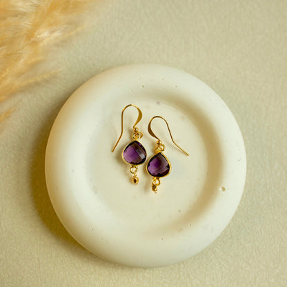 Amethyst Ballet Drop Earrings