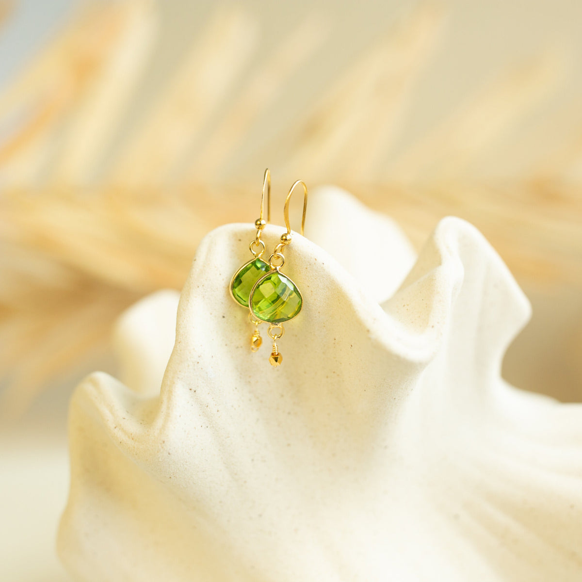 Peridot Ballet Drop Earrings