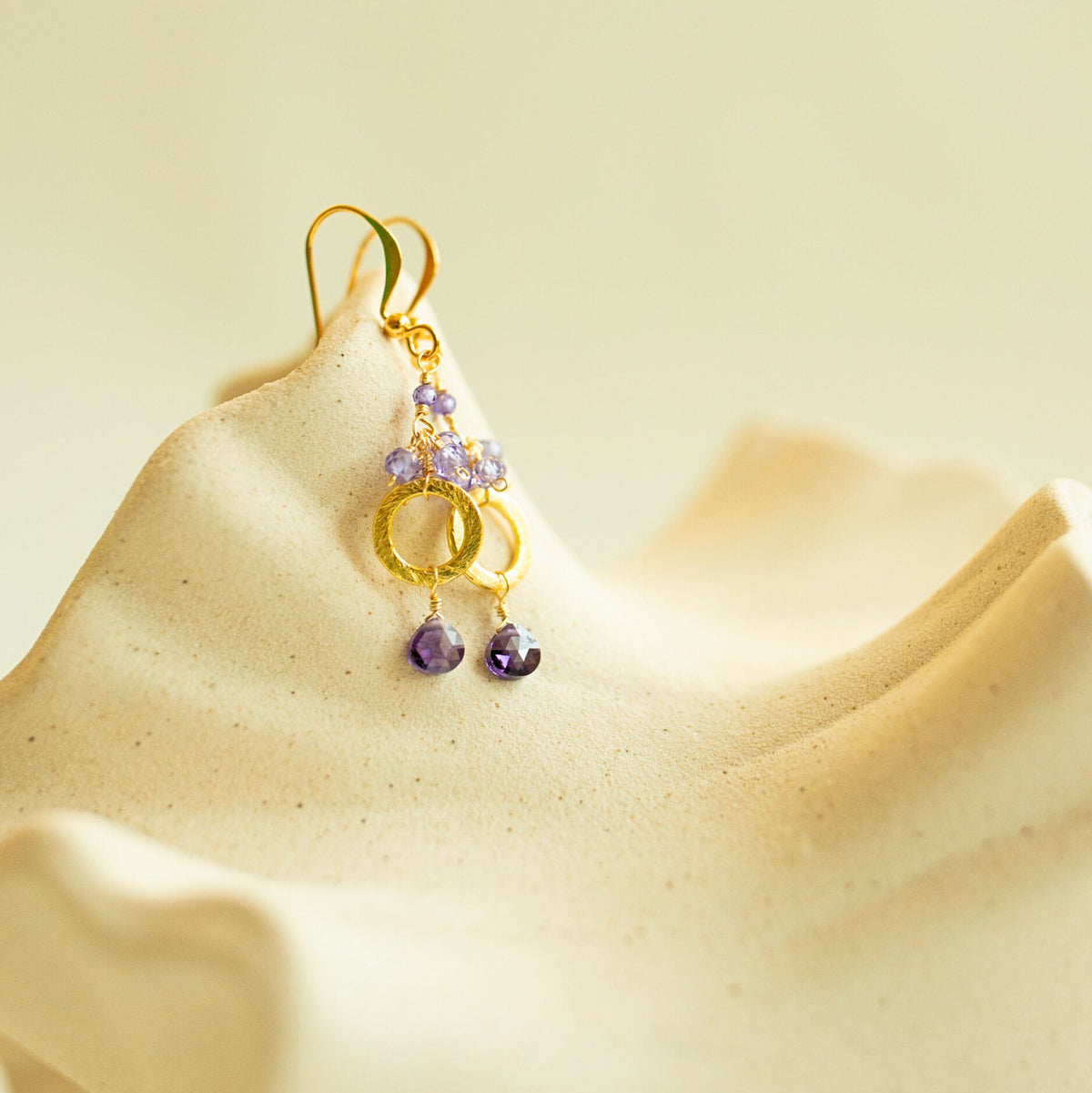 Pink Tourmaline Solara Earrings