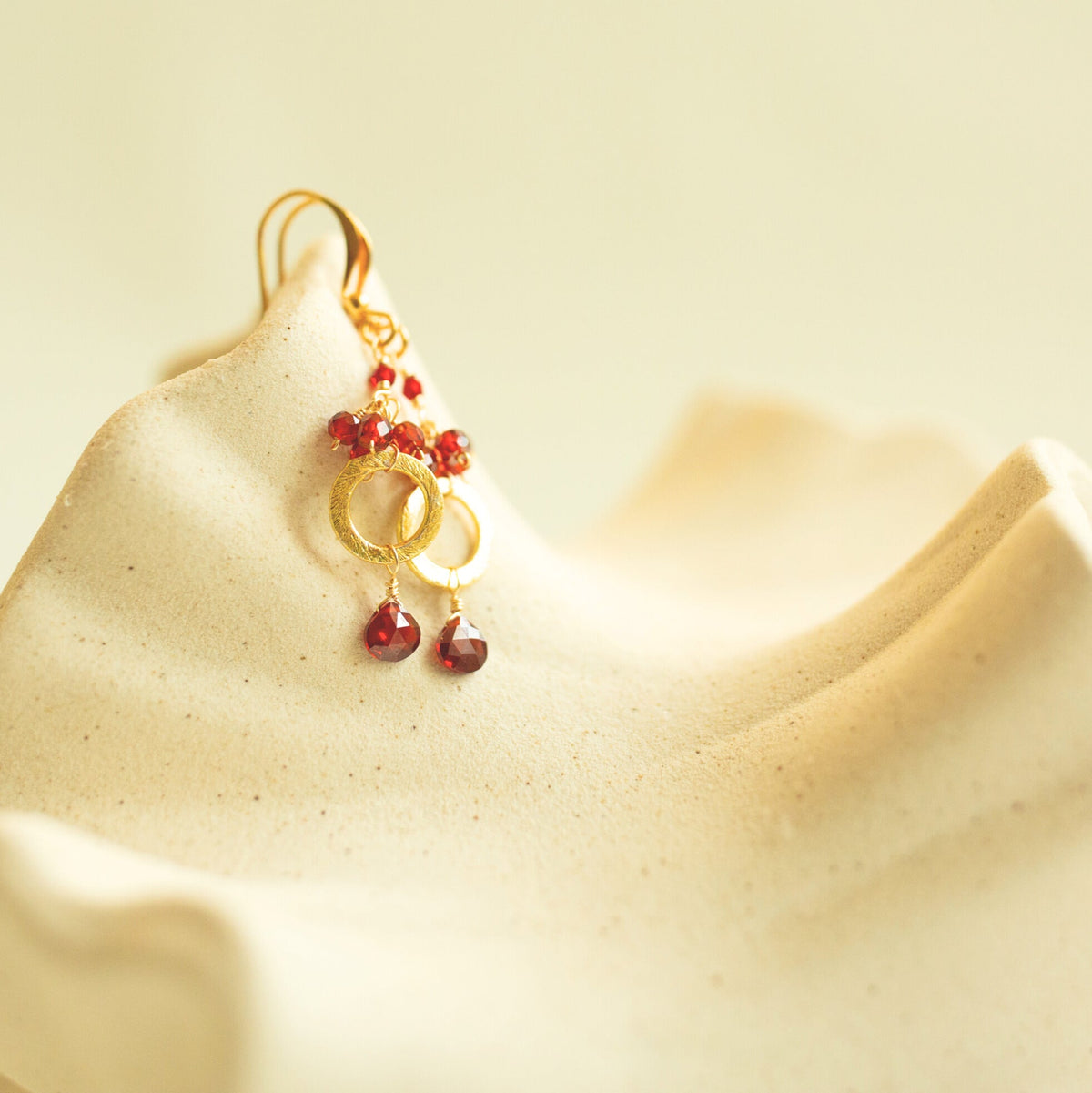 Pink Tourmaline Solara Earrings
