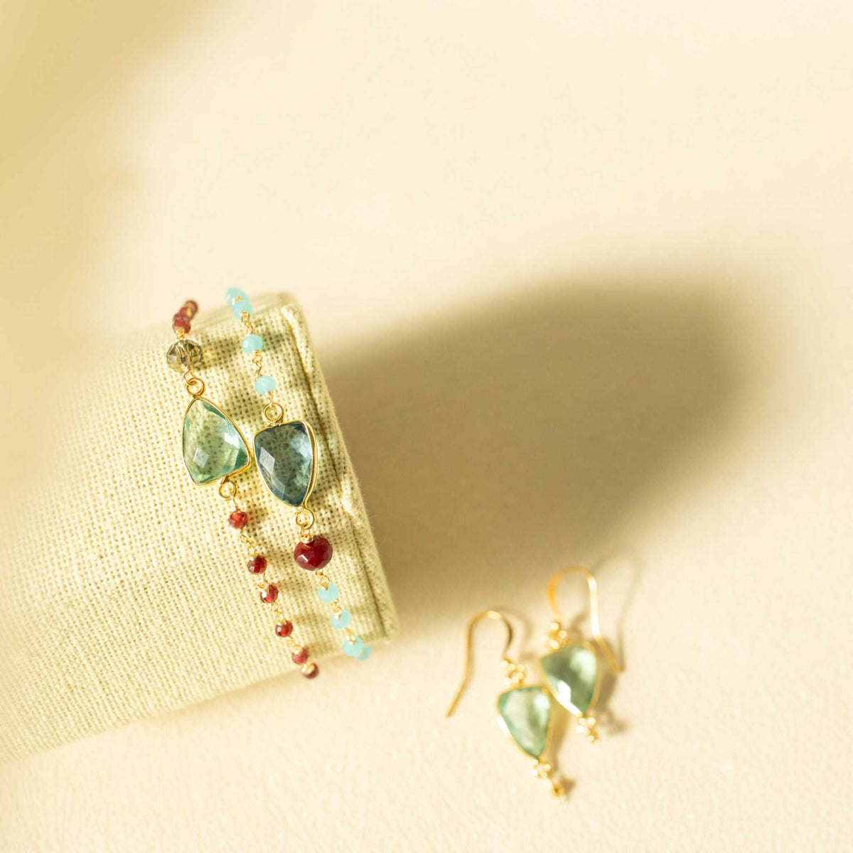 Green Amethyst Gold Isla BraceletLightweight and timeless, our Isla Bracelet is made to be cherished and worn often—adding polish to everyday looks while elevating special moments. 
A modern classicBraceletsPARKEN JEWELRYVettedArcGreen Amethyst