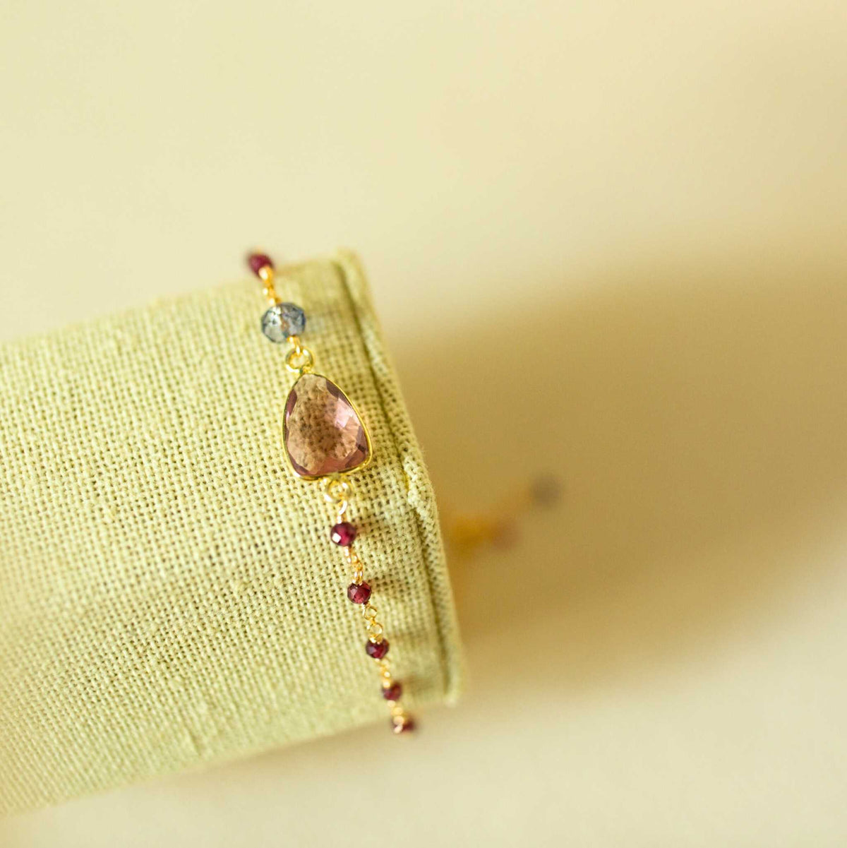 Green Amethyst Gold Isla BraceletLightweight and timeless, our Isla Bracelet is made to be cherished and worn often—adding polish to everyday looks while elevating special moments. 
A modern classicBraceletsPARKEN JEWELRYVettedArcGreen Amethyst