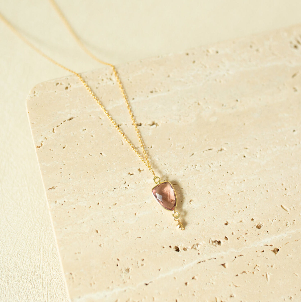 Rhodolite Garnet Gold Isla Necklace