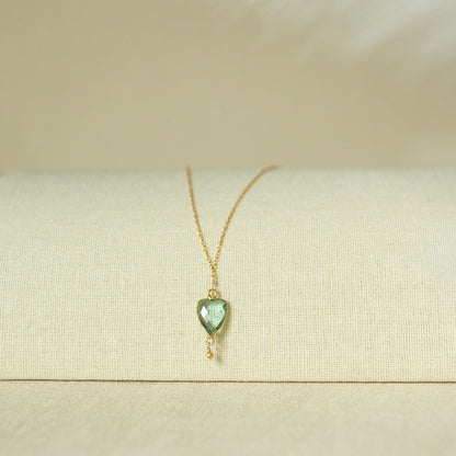 Green Amethyst Silver Isla Necklace