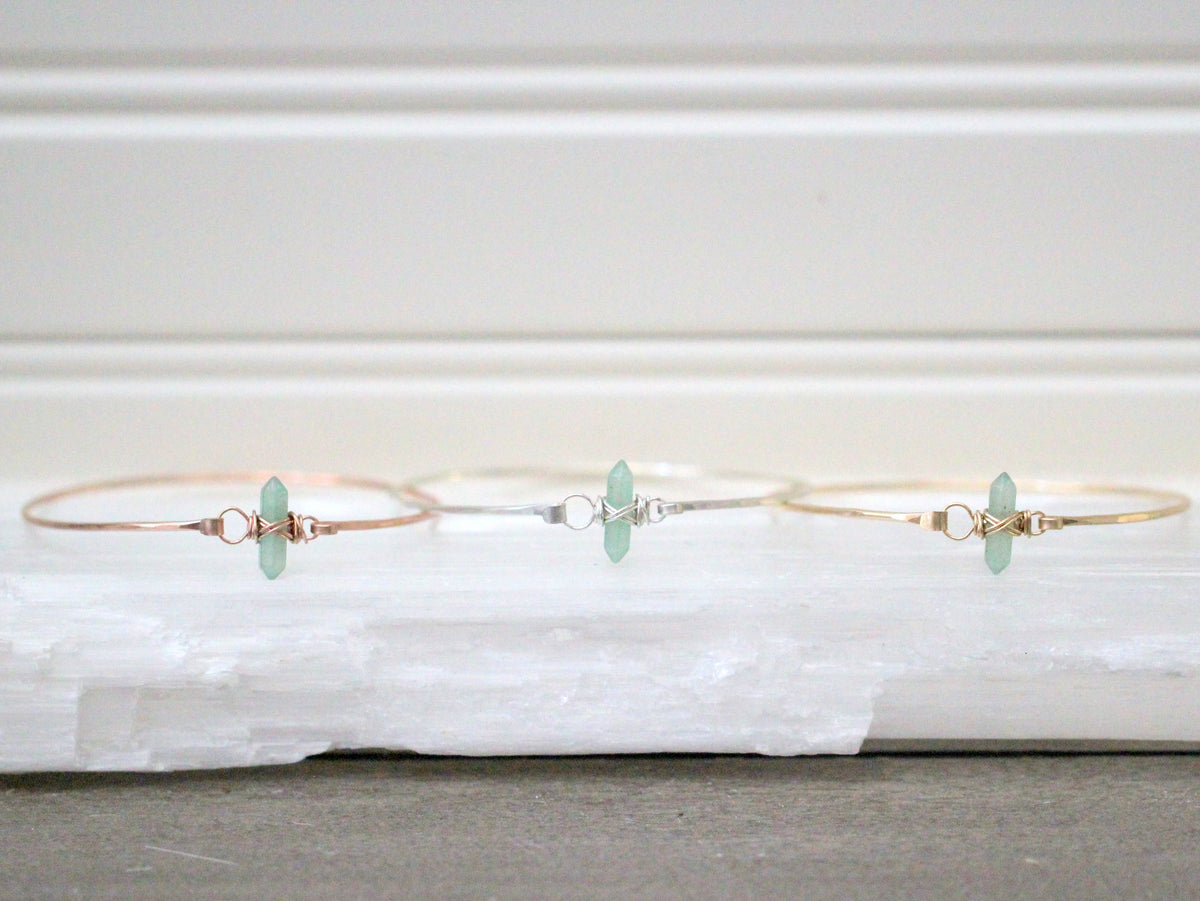 Crest Bracelet - Green Aventurine